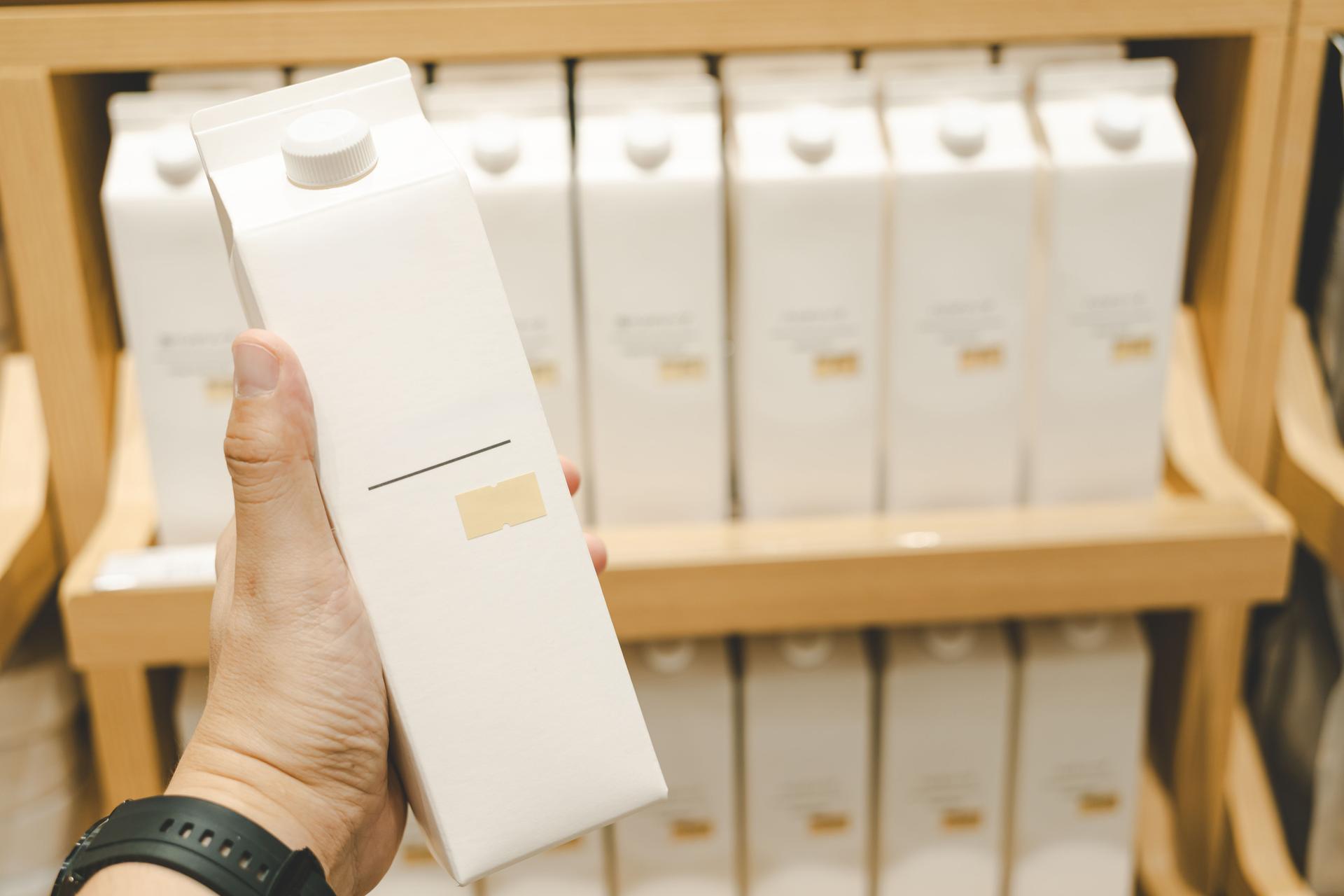 Box empty white package.